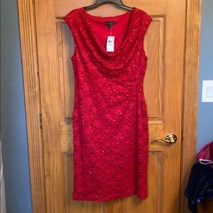 Connected Apparel  Red sequence dress size 16